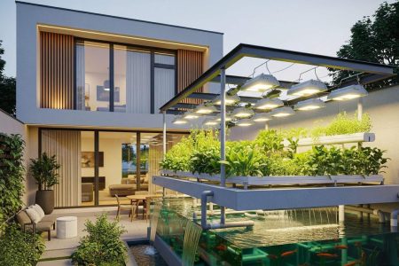 Rumah yang Bisa Menghasilkan Bahan Makanan: Desain 'Vertical Farming Core' di Dalam Hunian yang Klaim Bisa Penuhi 30% Kebutuhan Pangan Keluarga.