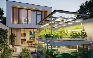 Rumah yang Bisa Menghasilkan Bahan Makanan: Desain 'Vertical Farming Core' di Dalam Hunian yang Klaim Bisa Penuhi 30% Kebutuhan Pangan Keluarga.